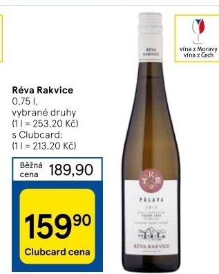 Vína Vinařství Réva Rakvice