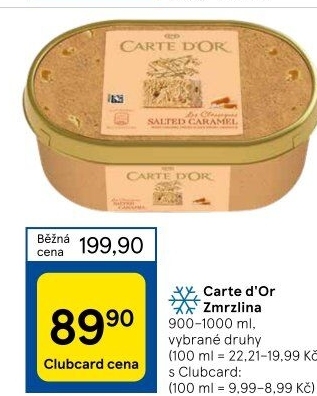 Zmrzlina ve vaničce Carte D'