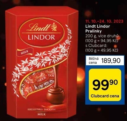 Bonboniéra Pralinky Lindor Lindt