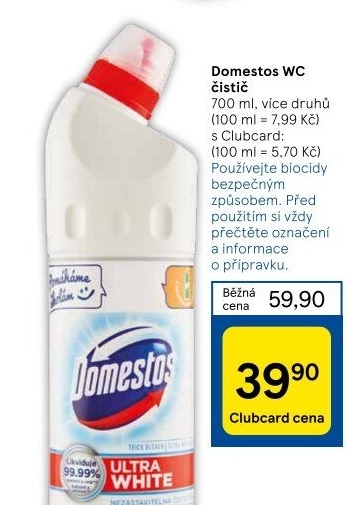 Čistič WC gelový Domestos