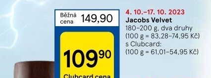 Instantní káva Jacobs Velvet