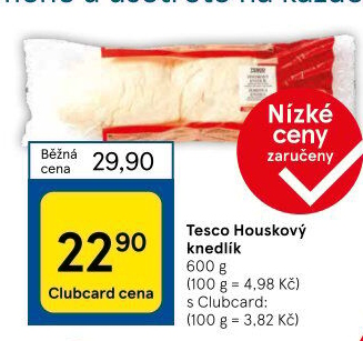 Knedlík houskový Tesco