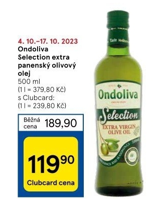 Olivový olej extra panenský Selection Ondoliva