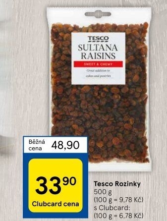 Rozinky Tesco
