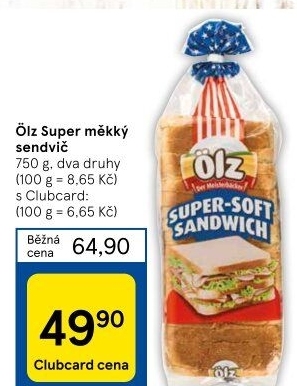 Toustový chléb Sandwich Soft Ölz