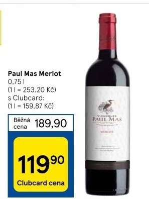 Víno Merlot Paul Mas