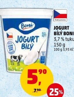Bílý jogurt Boni