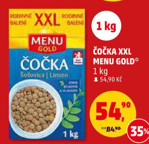 Čočka Menu Gold