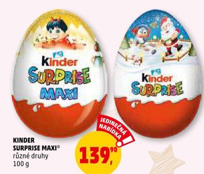 Čokoládové vajíčko s překvapením Maxi Kinder Surprise