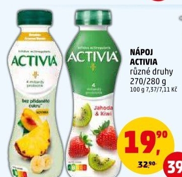 Jogurtový nápoj Activia Danone