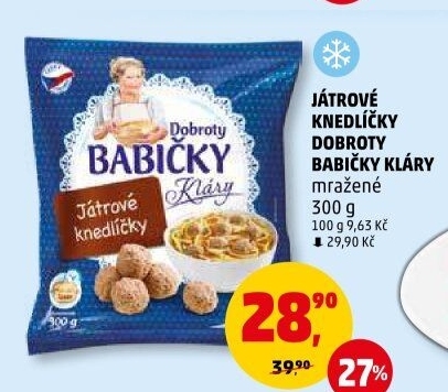 Knedlíčky játrové mražené Dobroty Babičky Kláry