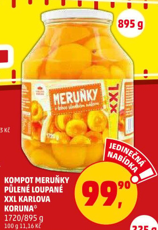 Kompot meruňky Karlova Koruna