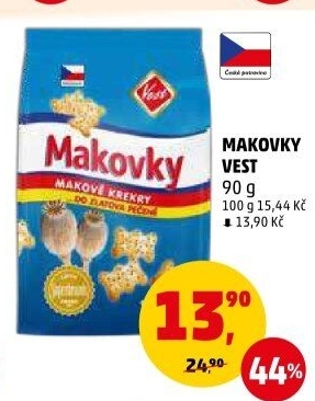 Krekry makovky Vest