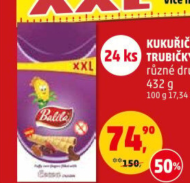Kukuřičné trubičky bez lepku Balila