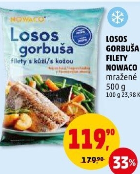 Losos Gorbuša filety mražený Nowaco