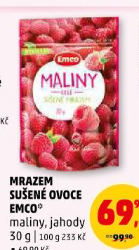 Mrazem sušené maliny Emco
