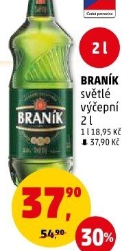 Pivo světlé výčepní 10° Braník