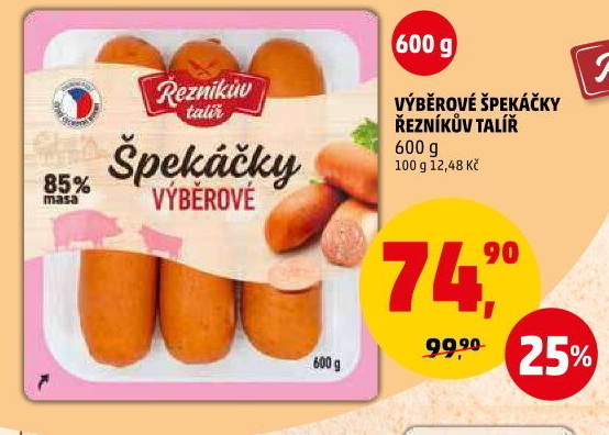 Špekáčky výběrové Řezníkův talíř