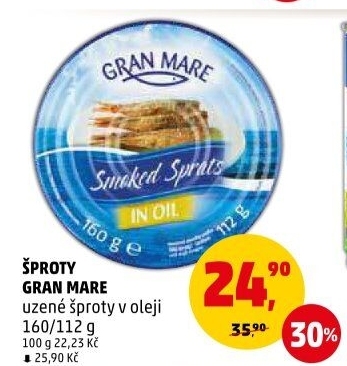 Šproty uzené v oleji Gran Mare