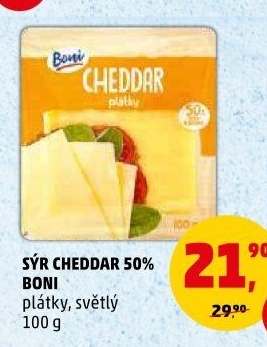 Sýr Cheddar 50% Boni