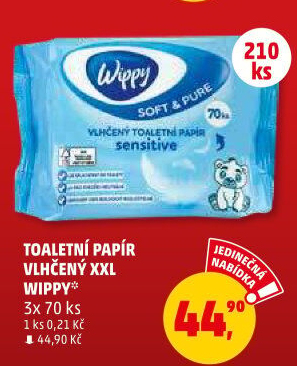 Toaletní papír vlhčený Wippy