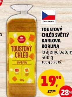 Toustový chléb Karlova Koruna