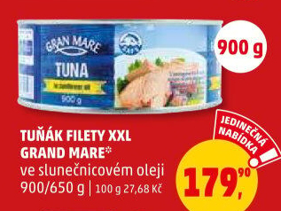 Tuňák filety v oleji Gran Mare
