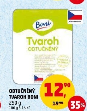Tvaroh měkký odtučněný Boni