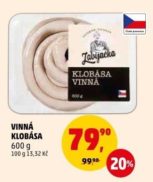 Vinná klobása Dobrá česká Zabijačka