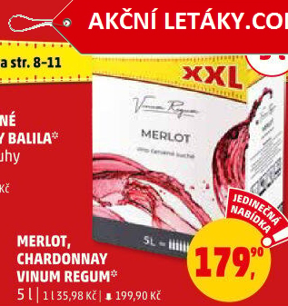 Víno Merlot Vinum Regum - bag in box