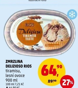 Zmrzlina ve vaničce Delizioso Rios