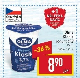 Bílý jogurt Klasik Olma