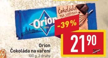 Čokoláda na vaření Orion