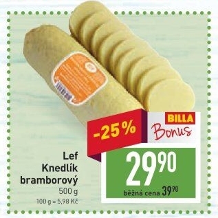 Knedlík bramborový Lef