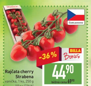 Rajčata cherry keříková Čerstvě utrženo