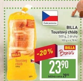 Toustový chléb Billa