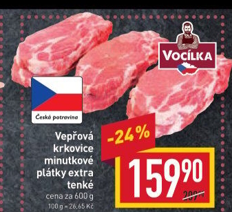 Vepřová krkovice bez kosti Vocílka