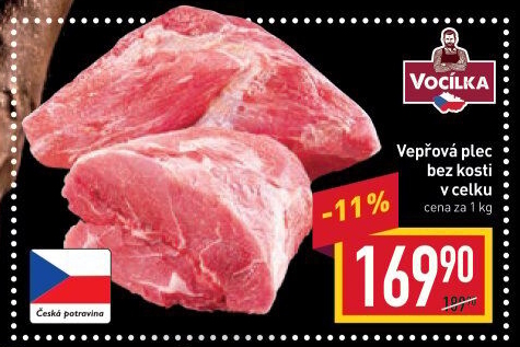 Vepřová plec bez kosti Vocílka