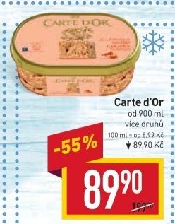 Zmrzlina ve vaničce Carte D'