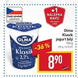 Bílý jogurt Klasik Olma