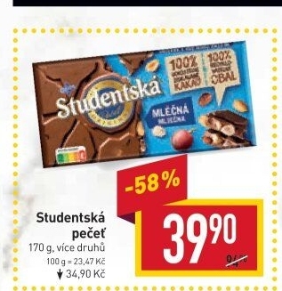 Čokoláda Studentská pečeť Orion