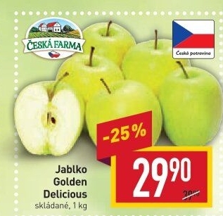 Jablka Golden Delicious Česká Farma