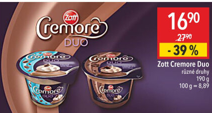 Dezert Cremore Duo Zott