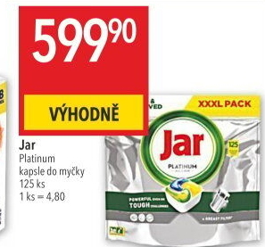 Kapsle do myčky Platinum Jar