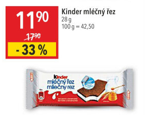 Řez mléčný Kinder