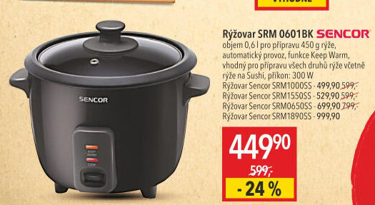 Rýžovar Sencor SRM 0601BK