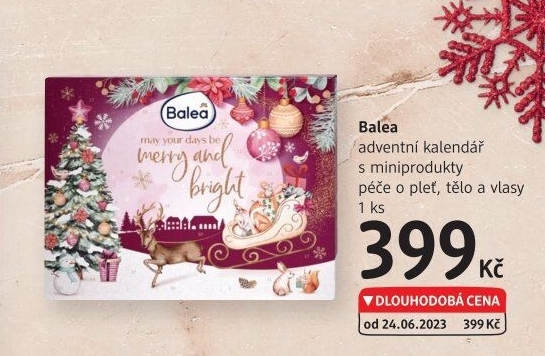 Adventní kalendář s kosmetikou Balea