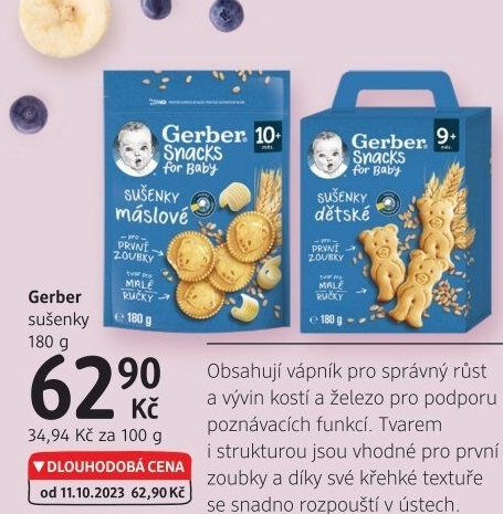 Sušenky dětské Gerber Snack for Baby