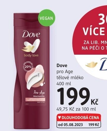 Tělové mléko Pro - Age Dove