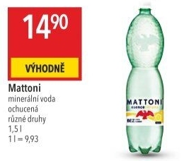 Ochucená voda Mattoni Esence
